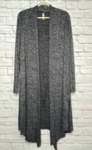 Medium/Large/XL New Gray Black Heather Long Cardigan Lightweight Sweater Duster - Picture 1 of 15