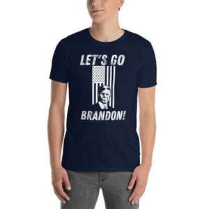 Let's Go Brandon F Joe Biden Shirt with US Flag - Picture 1 of 4