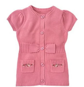 NEW Gymboree GIRL DETECTIVE (SZ 5) Scottie Dog PINK BUTTON Short Sleeve SWEATER - Picture 1 of 3