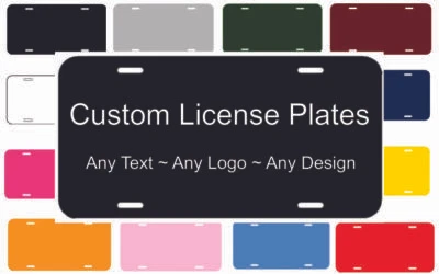 Custom License Plates | Any Custom Text Logo | Monogram | Personalized Gift  - Image 1 of 4