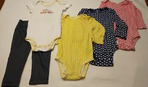 Carter's Kleinkind Mädchen 4 Bodys Langarm und Shirtsleeve 1 Hose 18 Monate - Bild 1 von 1