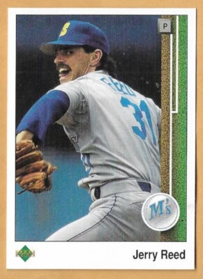 JERRY REED SEATTLE MARINERS #529 - UPPER DECK NM-MT 1989 - Image 1 of 2