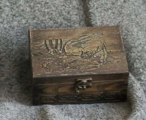 Wikinger - Drakkar Motto Holz Schmuckkästchen/Schatulle - Bild 1 von 7