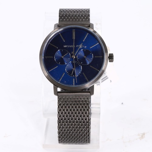 Michael Kors MK8678 Orologio da uomo con cinturino a rete in metallo di fucile quadrante blu (FPP003036)