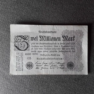 Reichsbanknote Zwei Millionen Mark, Serie GB, 9. August 1923 *gut erhalten*   - Bild 1 von 1
