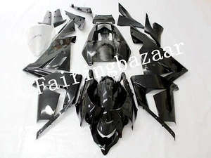 Kit de carenado de carrocería de inyección de plástico ZX10R 2004 negro liso ABS - Imagen 1 de 8