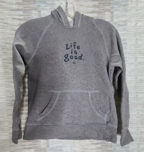 Life is Good Kids Hoodie Pull Over Sz 7/8 Gray - Picture 1 of 4