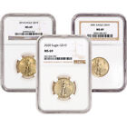 American Gold Eagle 1/4 oz $10 - Ngc Ms69 Random Date and Label