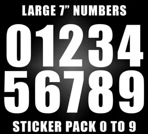 Large Numbers Stickers 10 Pack Wheelie Bin House Numbers Door Modern Sticker DIY - Picture 1 of 11