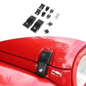 RT-TCZ for Wrangler JK Hood Latches Catch Kit with Key Lock Compatible with 2... - Picture 1 of 7