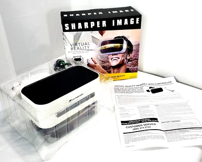 Sharper Image Smatphone 360 Virtual Reality Visual Headset Viewer White 1003366 - Image 1 of 4