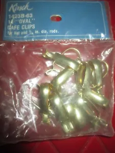 BOLSA VINTAGE de CLIPS CAFÉ KIRSCH Ovalados Tono DORADO -Bolsa de 14 Clips - Años 80 - Imagen 1 de 3