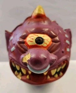 MadBalls Horn Head 1985 Monster Troll Gross Weird Ball Toy 3” Cyclops TCFC - Picture 1 of 8