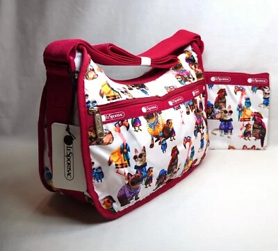 Last One!!!   NWT LeSportsac CLASSIC HOBO "Animal Party" + MATCHING POUCH - Image 1 of 4