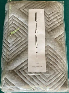 BLOOMINGDALE'S~OAKE~EURO CUSCINO FINTA~ASTOR CARBONE~26" X 26"~66 cm x 66 cm~~BELLO - Foto 1 di 4