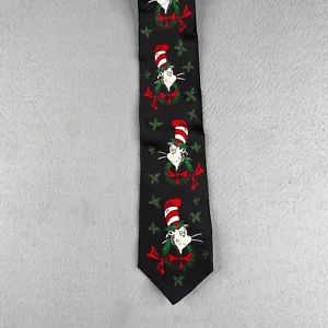 Dr Seuss Cat In The Cat Neck Tie Black Christmas - Picture 1 of 7