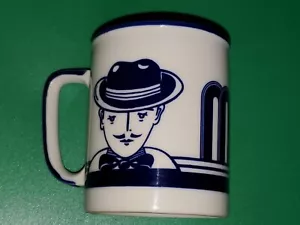 Vintage MR Blue and Cream Gentleman Mug/Coffee Cup! Free Shipping!! - Bild 1 von 12