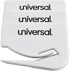 Universal Letter Slitter Hand Letter Opener with Concealed Blade, 2.5&quot;, White, 3