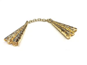 MESSING TERMINALS GOLD FÜR SCHNÜRE GÜRTEL TASCHEN - Bild 1 von 2