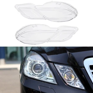 Pair Headlight Lens Cover For Mercedes-Benz E Class W212 E350 E500 E63 2009-2013 - Imagen 1 de 19