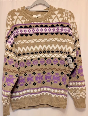 Suéter BP NUEVO CON ETIQUETAS Tostado Púrpura M Precio de venta sugerido por el fabricante $55 Foto 1 de 4