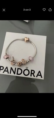Pandora Armband Charm Silber 20 CM Roségold   - Bild 1 von 3
