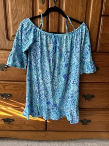 Lilly Pulitzer Girls Mini Alanna Dress Tortuga Time XL 12-14, EUC - Picture 1 of 6