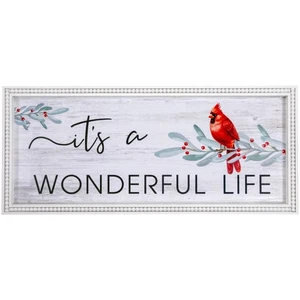 Northlight 23.5" Framed It's A Wonderful Life Christmas Wall Sign - Picture 1 of 6