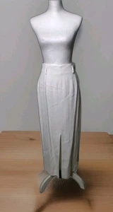 VINTAGE Dana Buchman White Tailored Maxi Skirt 10 Pencil Skirt - Picture 1 of 4