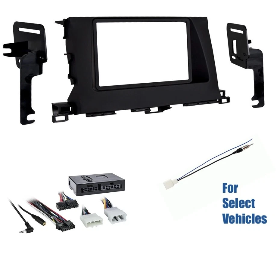 2 DIN 汽车立体声收音机套件电线适用于 2014 - 2019 年丰田 Highlander 带 JBL + 转向器 — 第 1/1 张图片