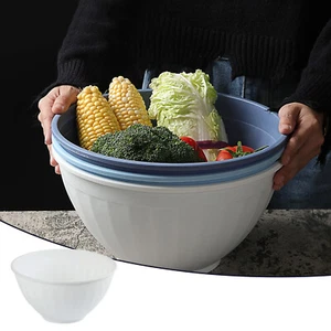 Plastic Mixing Serving Bowl Random Color For Kitchen Large Capacity Lightweight - Picture 1 of 8