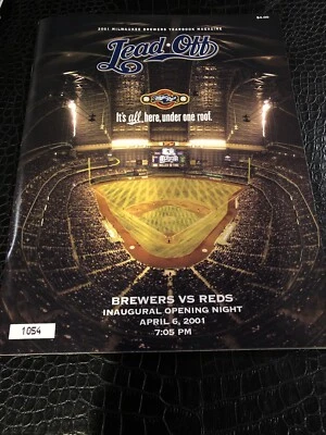 2001 Miller Park Inaugural Opening Night Program-Milwaukee Brewers - Image 1 of 2