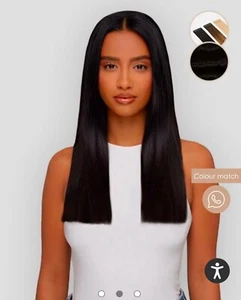 Beauty Works Celebrity Choice 14" SLIMLINE® TAPE EXTENSIONS 14” Natural Black - Picture 1 of 2