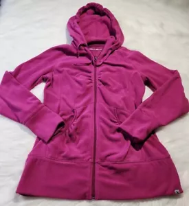 Eddie Bauer Women's Fleece Jacket Size Small Pink Full Zip 2 Pocket with Hood - Picture 1 of 6