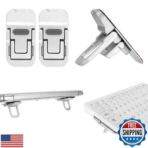 Bewudy 2 Pcs Portable Keyboard Riser With Dual Tilt Angle Adjustment, Foldabl - Picture 1 of 5