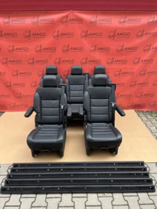 Asientos traseros banco de asiento viajero Spacetourer Zafira Vivaro Proace rieles de cuero - Imagen 1 de 1