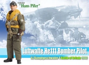 Figura Dragon Models escala 1/6 12" Segunda Guerra Mundial alemán Luftwaffe bombardero piloto Hans Pifer - Imagen 1 de 1