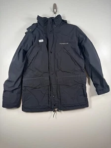 Vtg Porsche Exclusive Mens Racing Sport Goretex Packable Hood Jacket Black Sz XL - Picture 1 of 20