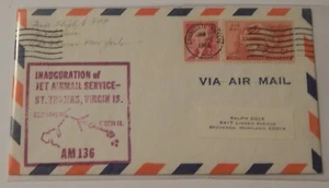 Charlotte Amalie Virgin Islands nach New York 22. Januar 1966 Erstflug Luftpost - Bild 1 von 2