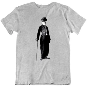 Charlie, Charlie chaplin, Tramp, Stencil, Comedian Funny T Shirt Tee Gift New - Picture 1 of 5