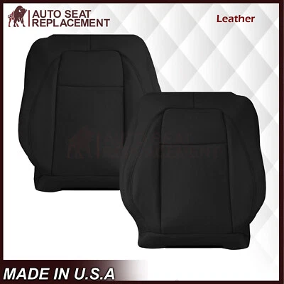 2007-2010 Jaguar XK Black Perforated Leather Driver & Passenger Top Seat Covers - Image 1 of 4
