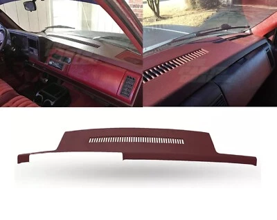 Cubierta de tablero moldeada para Chevy Sierra Silverado 88-94 en granate burdeos Foto 1 de 4