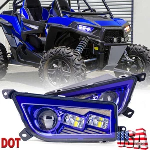 For Polaris 2016-2020 RZR General 1000 Pair LED Headlights Hi/Lo Halo CONVERSION - Picture 1 of 9