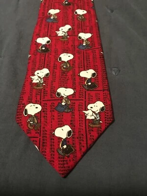 Corbata Snoopy Peanuts Wall Street Stock Market Bull, Bear, Beagle Foto 1 de 3