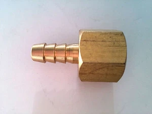 HOSE BARB x FEMALE PIPE (1/4" & 1/8") NPT Brass Pipe Fitting Gas Fuel Water Air - Bild 1 von 6
