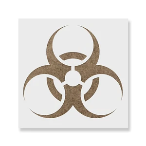 Plantilla Biohazard - plantillas Mylar duraderas y reutilizables - Imagen 1 de 5