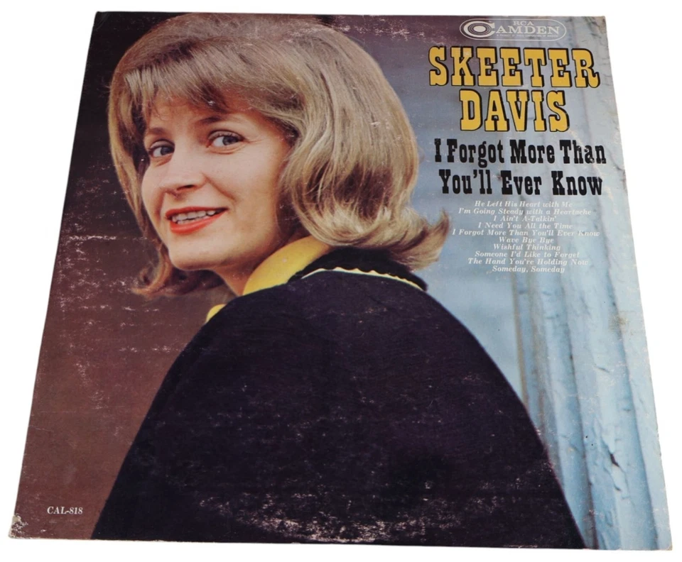Skeeter Davis I Forgot More Than Youll Ever Know Vinyl 12" LP RCA Camden CAL-818 - Imagem 1 de 4