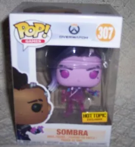 Funko Pop Games #307 Overwatch Sombra Figure Hot Topic Exclusive Vaulted Retired - Picture 1 of 3