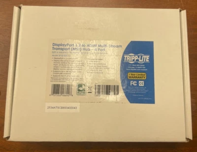 Tripp Lite DisplayPort 1.2 to HDMI Multi  stream transport hub 4 port B156-00-HD - Image 1 of 3