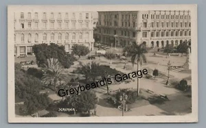 RPPC Platz in der Innenstadt HAVANA Kuba Habana Vintage 1938 Echtfoto Postkarte - Bild 1 von 2